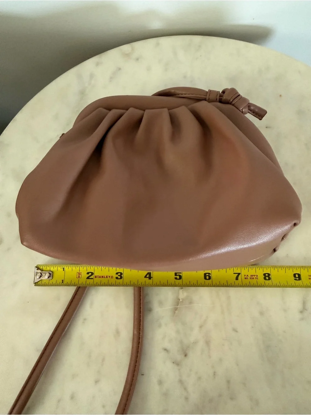 Like Dreams Bottega Inspired Mini Pouch Shoulder  Crossbody Clutch bag Blush Tan